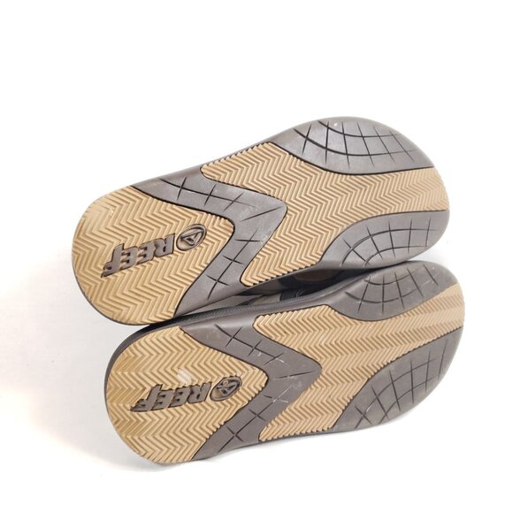 Reef Mens Gray Flip Flops Size 9 Synthetic Upper Comfortable Casual Beach Sandal - Picture 8 of 9